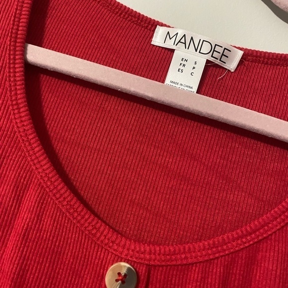 LONG sleeve crop top red - Picture 2 of 3